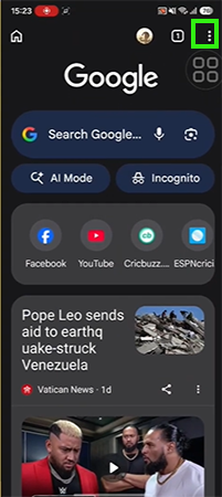 Tap on the three dots&nbsp;