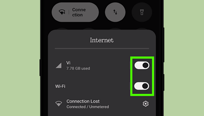 Turn off the internet connection.