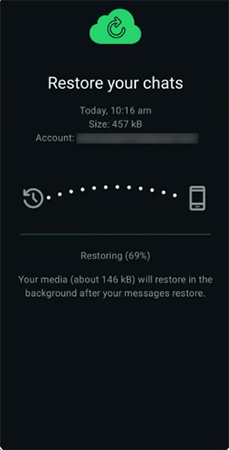 Wait for the restore to complete