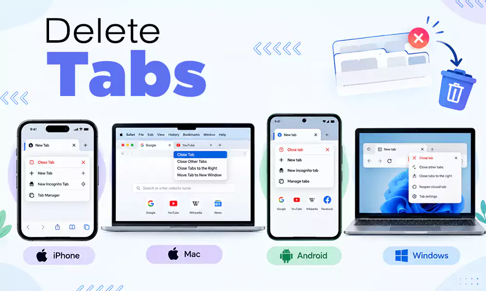 How to Delete Tabs on iPhone, Mac, Android, and Windows