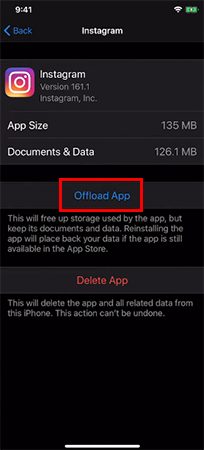 tap on offload app