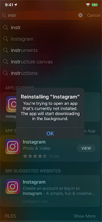 tap on ok