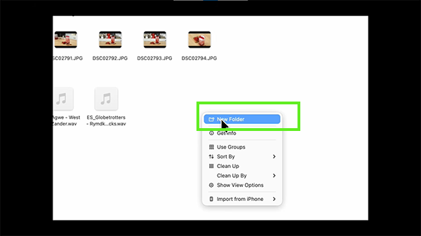 Click on New Folder