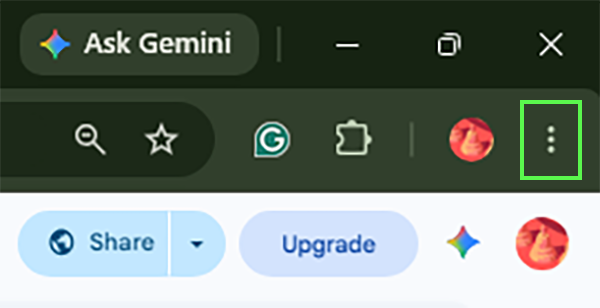 Click on the three-dot menuu