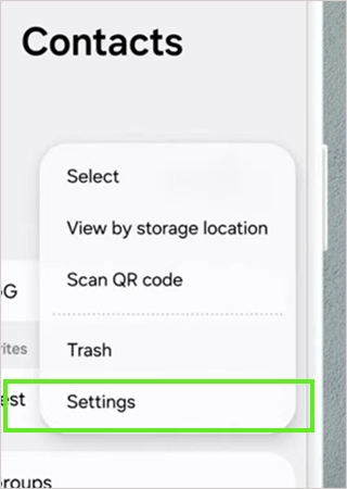 Click on the setting