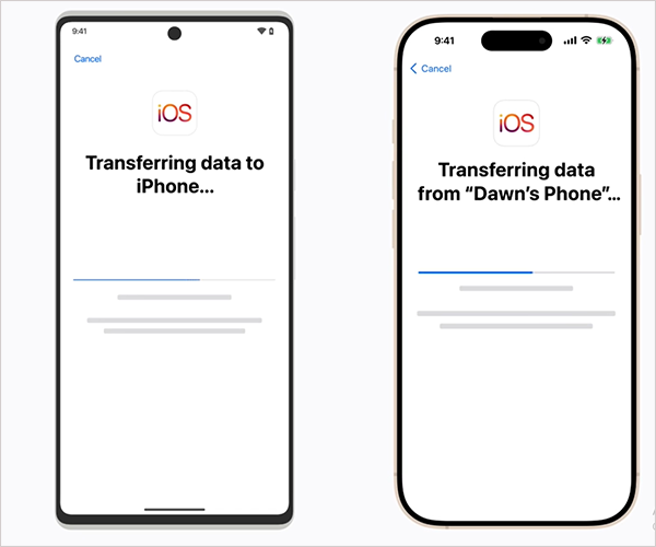 Data transfer will take a few minutes to get completed.