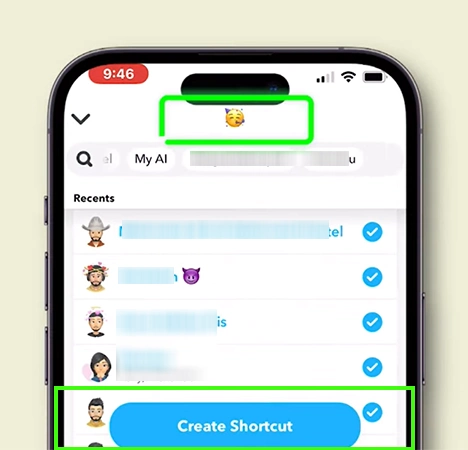 Now after choosing an emoji tap on Create Shortcut