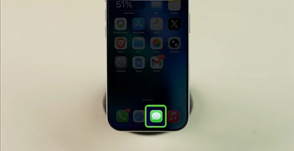 On your iPhone, tap on Messages.&nbsp;