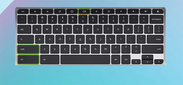 On your keyboard, press the shortcut key combination of Control+Shift+Show Windows.