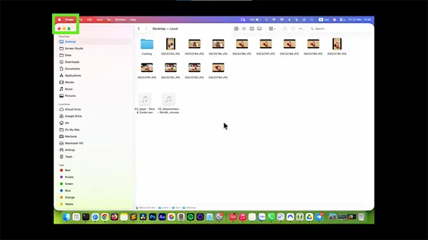 Open Finder.