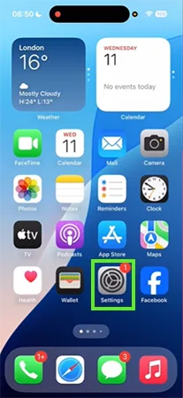 Open Settings.