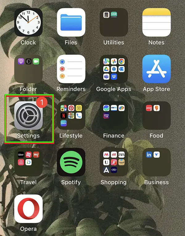 Open Settings