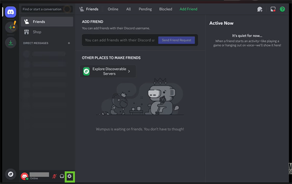 Open Settings