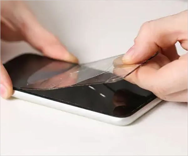 Remove the cover and screen protector.