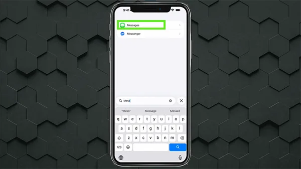 Search for Messages and tap on it.&nbsp;