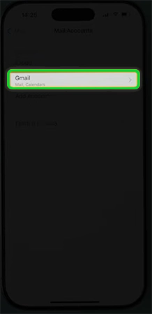Select Gmail.