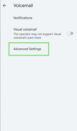 Tap on Advanced settings.