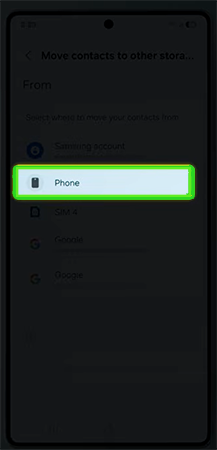 Tap on Phone