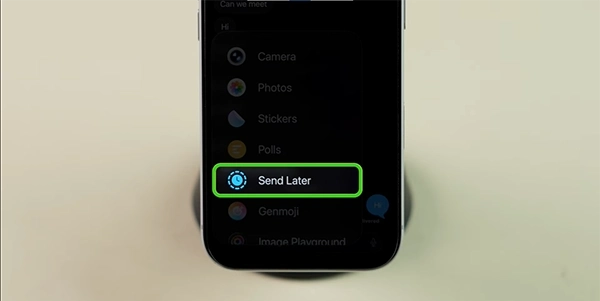 Tap on Send Later