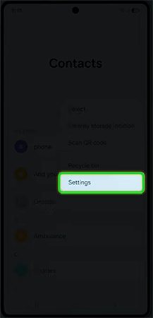 Tap on Settings