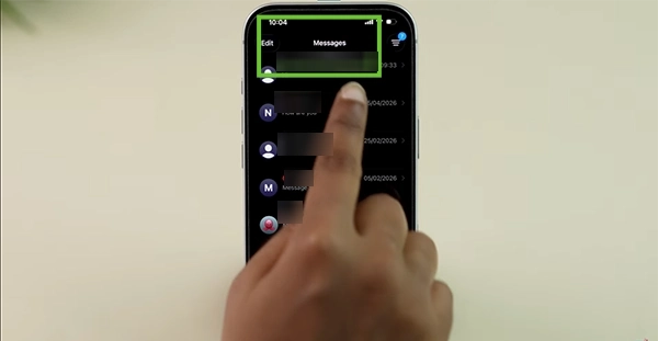 Tap on any contact.