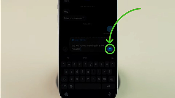 Tap on this button to send.&nbsp;