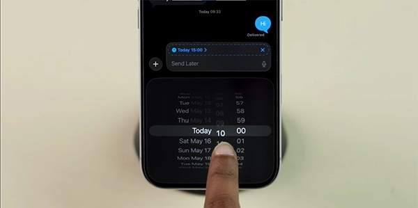 Then schedule the timing of the message.