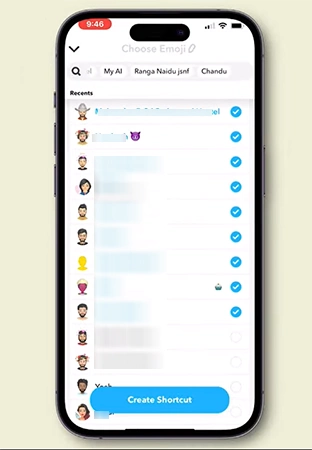 Then select all the people you want in a shortcut
