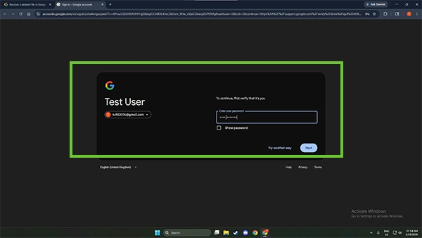 Verify your Gmail ID.&nbsp;